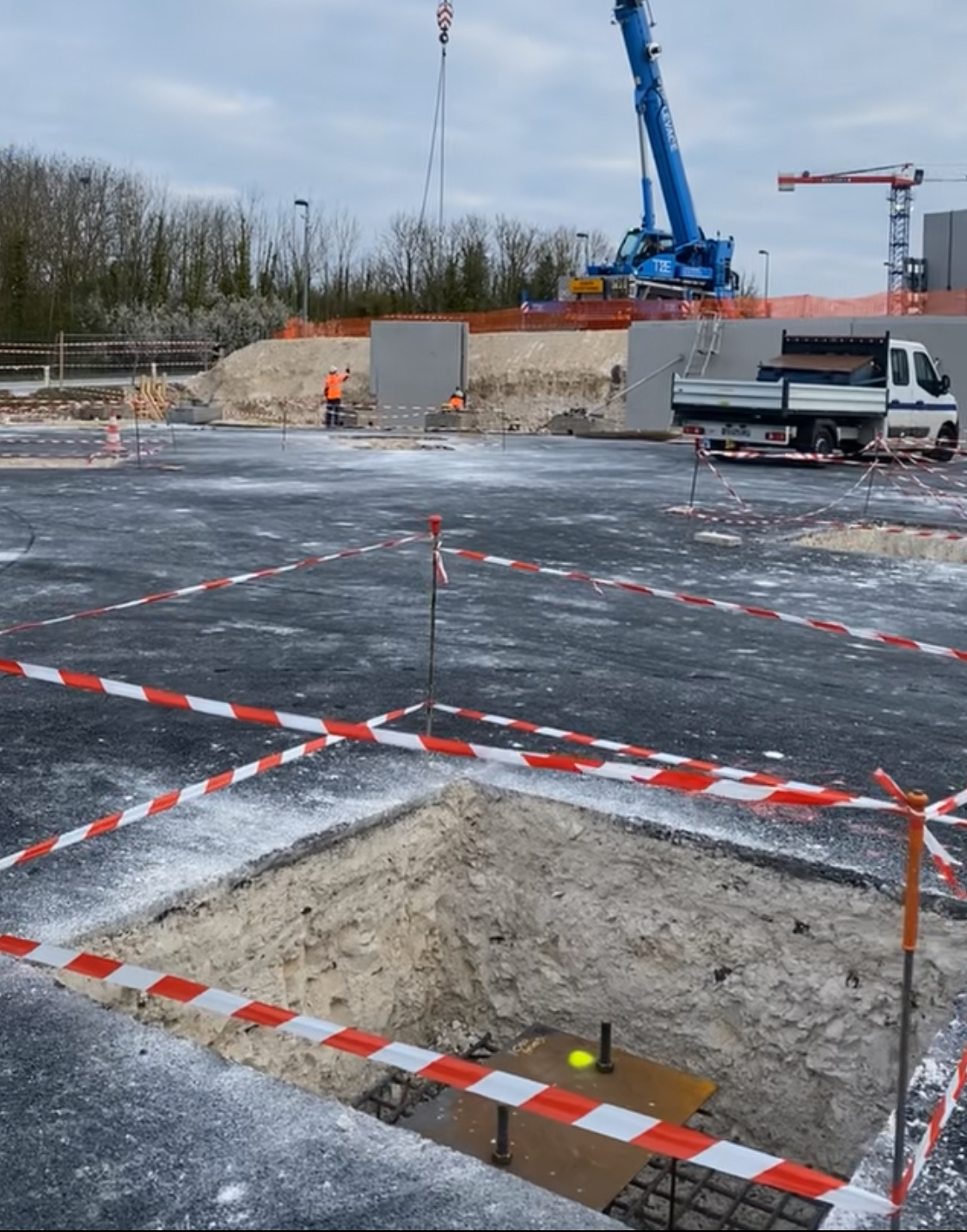 Implantation des ancrages — parking CHU Sud Amiens