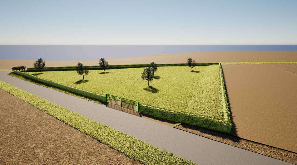 Rendu 3D bassin de rétention — EXTEVO