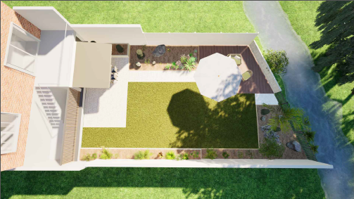 Visualisation 3D aménagement extérieur — EXTEVO