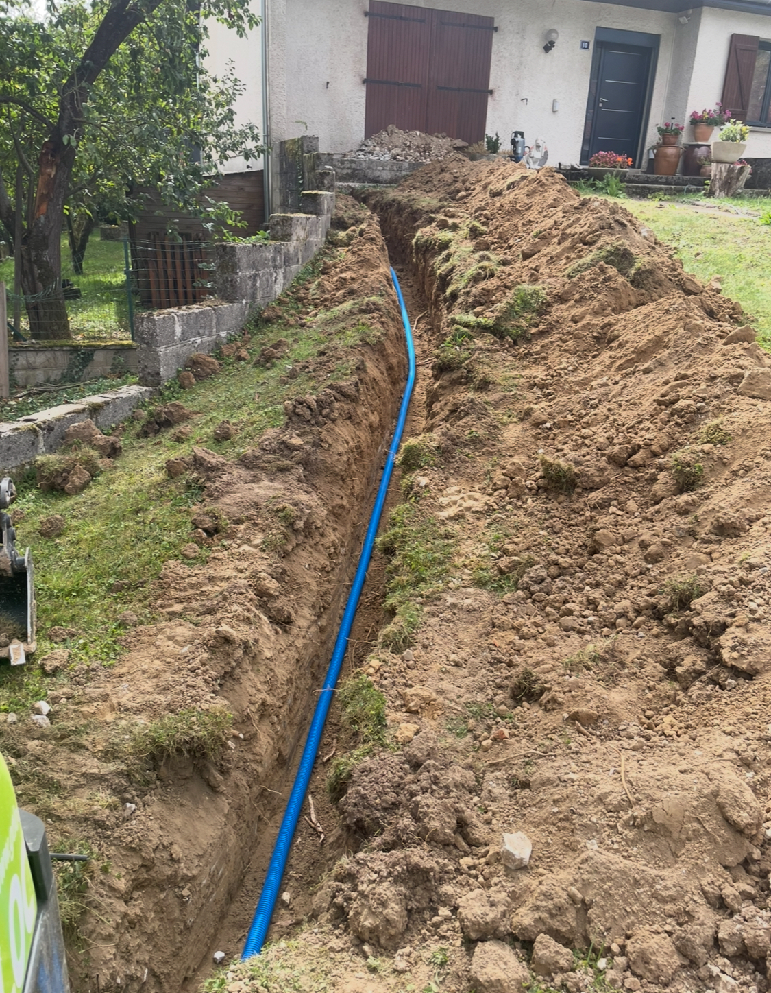 Tranchée et arrivée d’eau potable